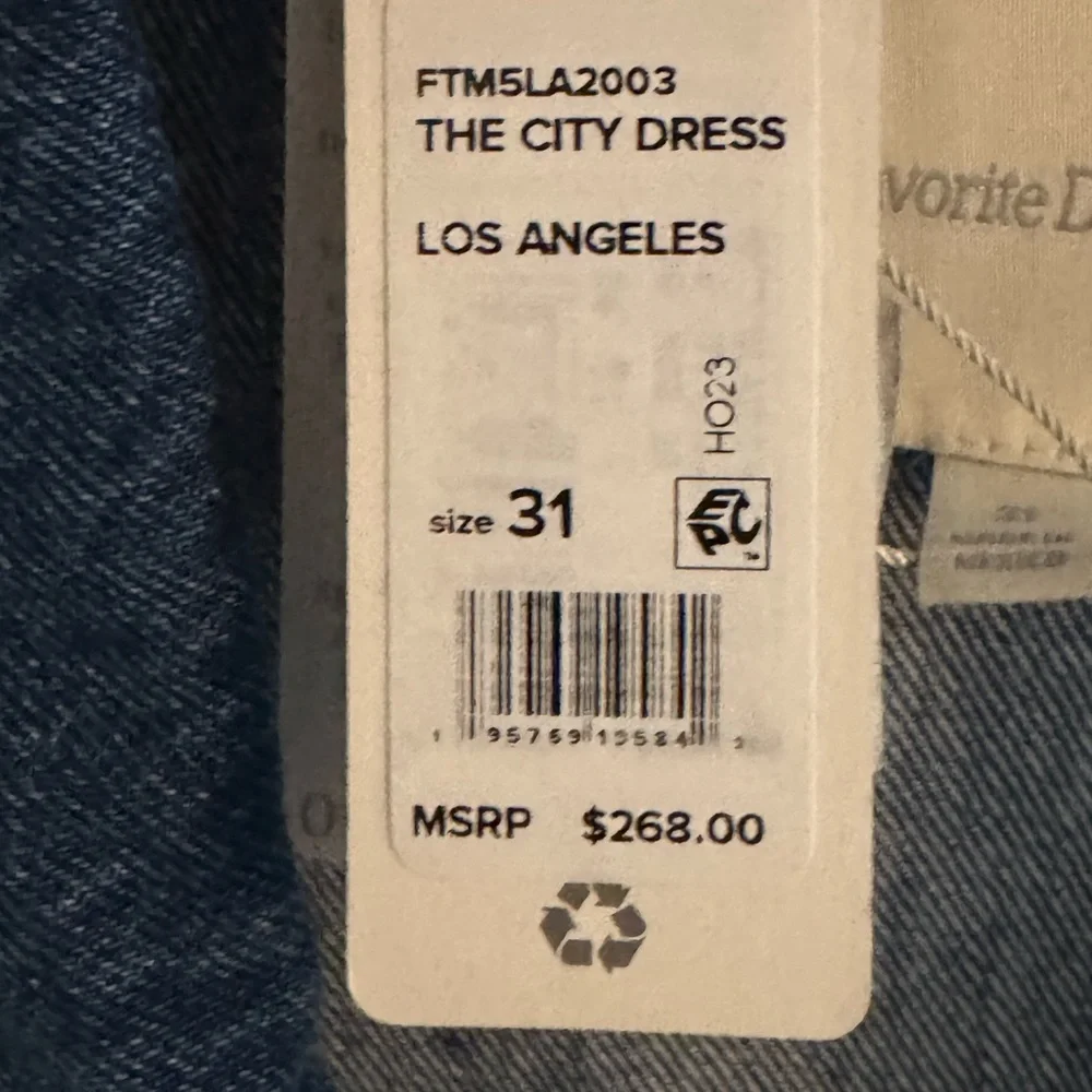 NWT Favorite Daughter The City Dress Denim Midi Dress size 31 - Picture 9 of 16